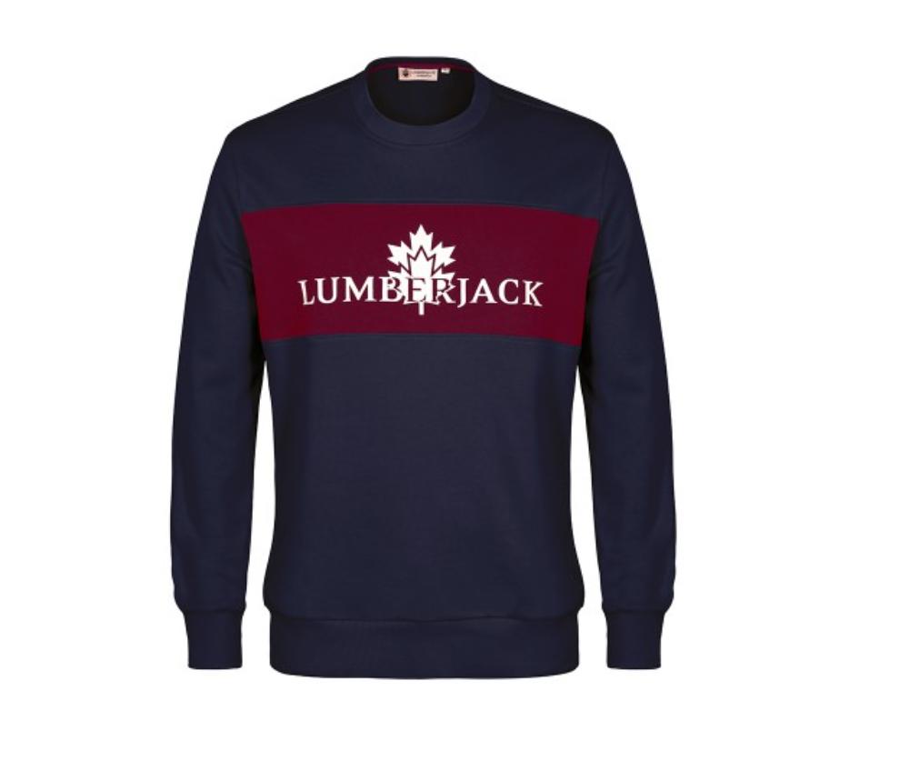 Felpa uomo Lumberjack a girocollo blu