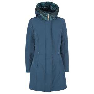 Cappotto donna tipo parka microfibra ottanio