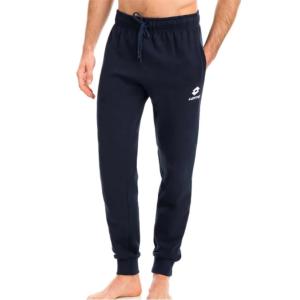 Pantalone tuta garzato uomo basico elastico fondo blu