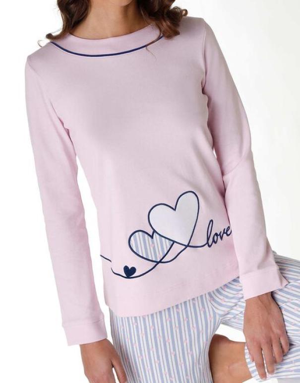 Pigiama Lovable donna interlock rosa in cotone