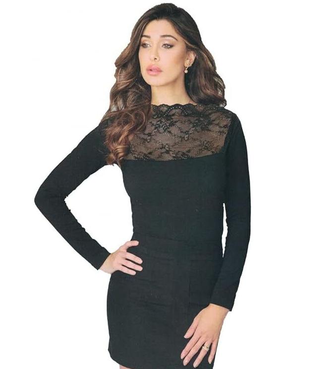 Maglia donna Jadea 4464 elasticizzata Nero