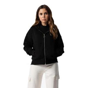 Felpa ragazza full zip+cappuccio brownie_2 nero