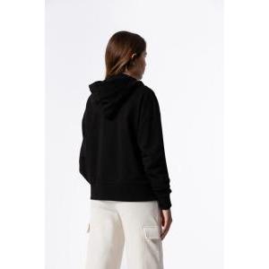 Felpa ragazza full zip+cappuccio brownie_2 nero