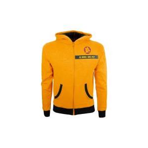 Felpa full zip roma con cappuccio junior giallo