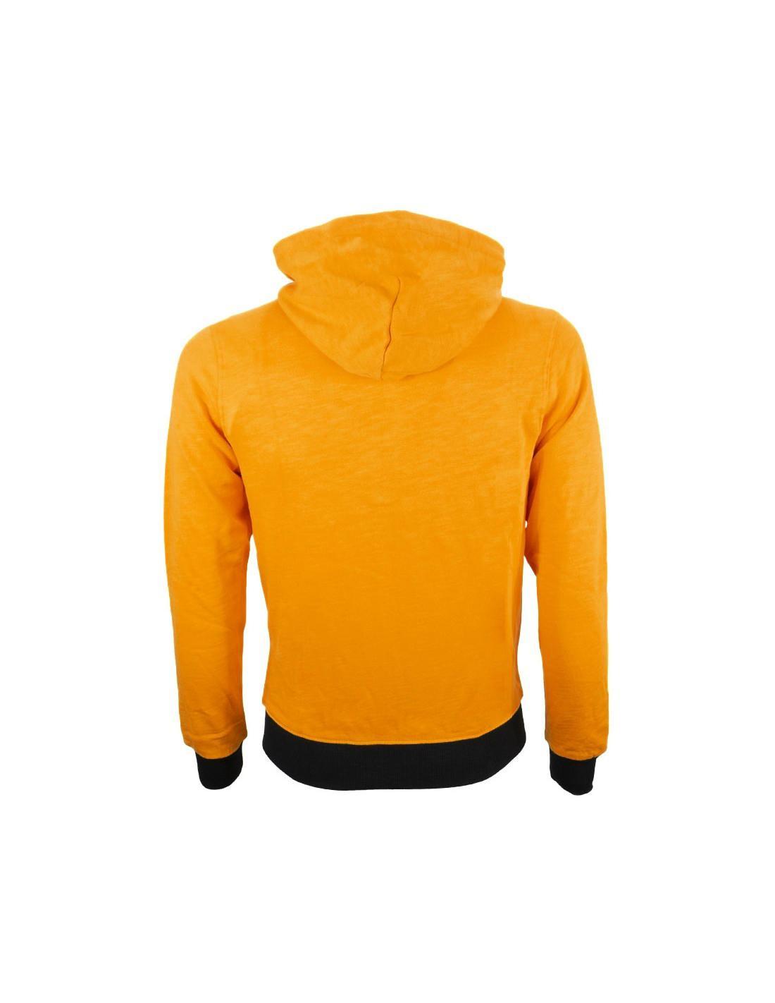 Felpa full zip Roma con cappuccio junior Giallo