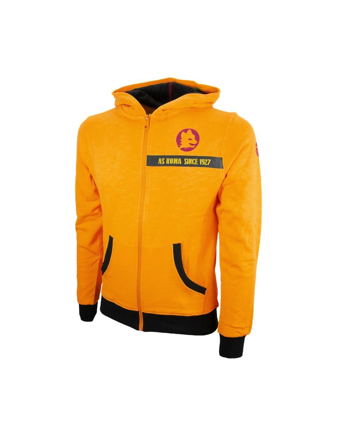 Felpa full zip Roma con cappuccio junior Giallo