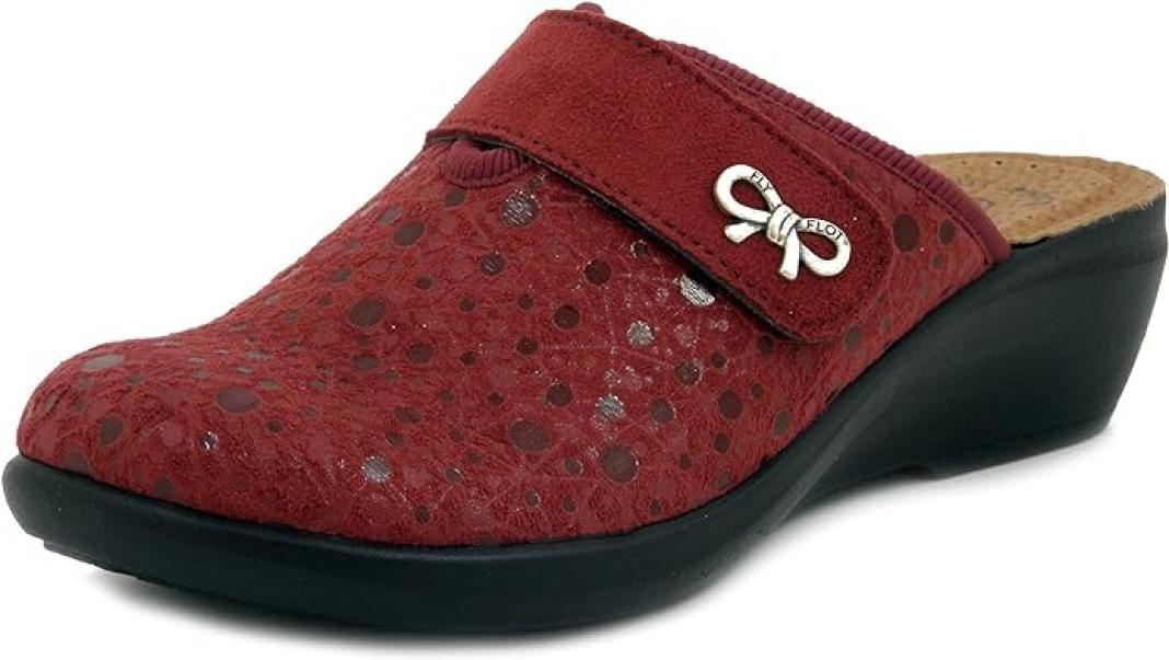 Pantofole donna Fly Flot regolabile bordeaux