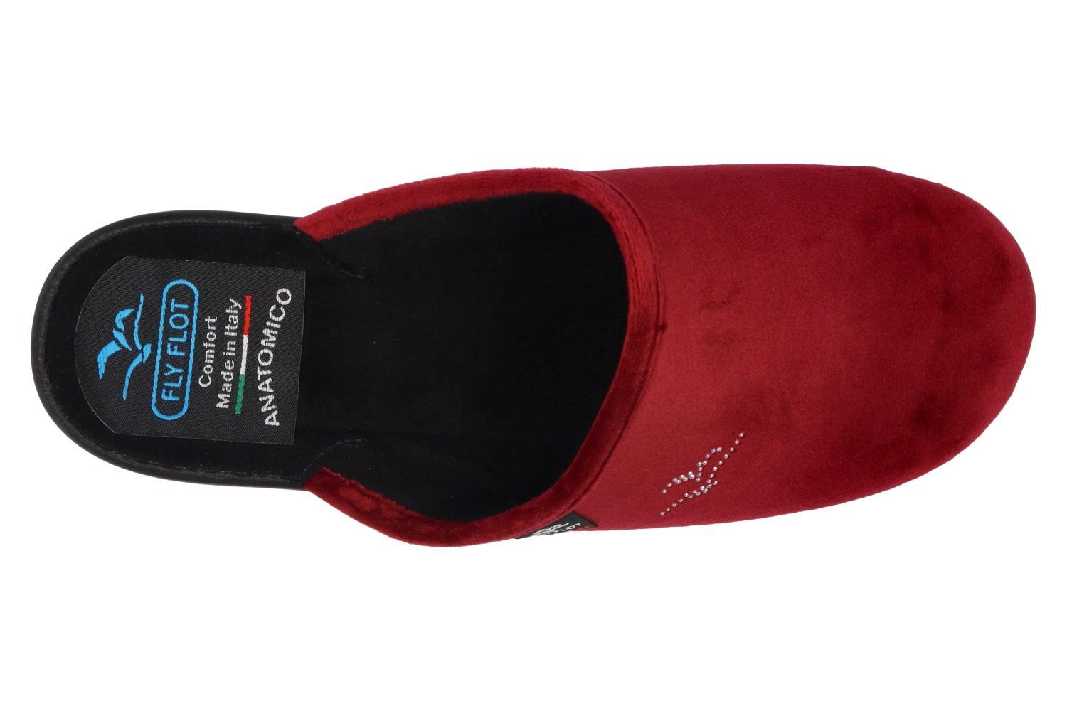 Pantofole donna Fly Flot in velluto rosso 