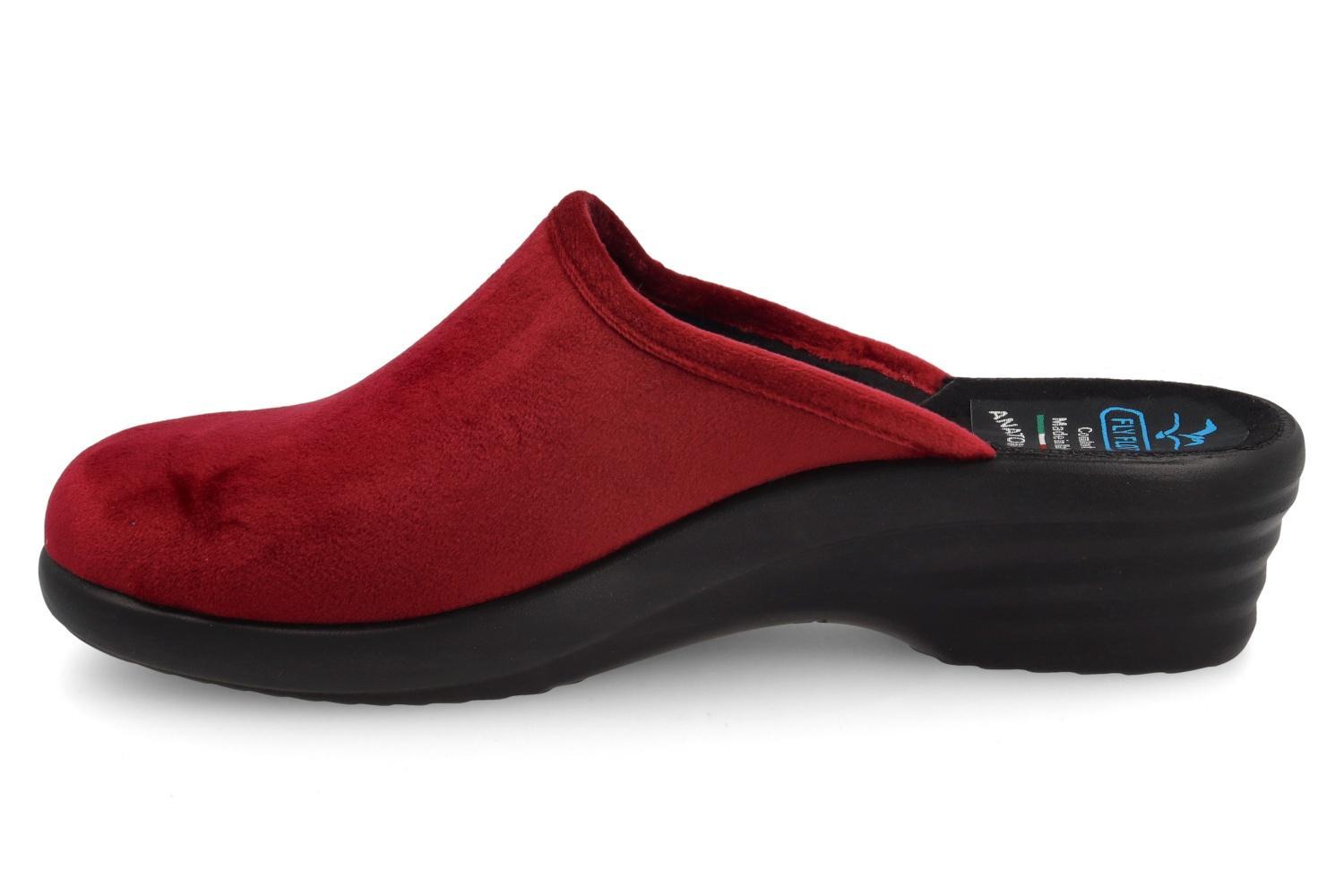 Pantofole donna Fly Flot in velluto rosso 