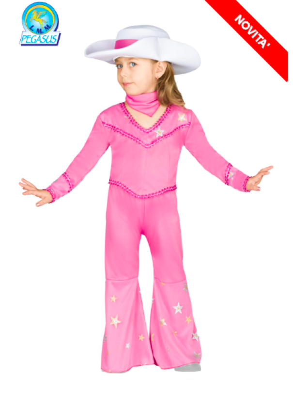 Abito carnevale Cow girl baby Barbie Rosa