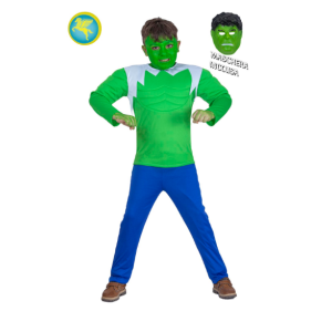 Abito carnevale hulk in busta da bambino