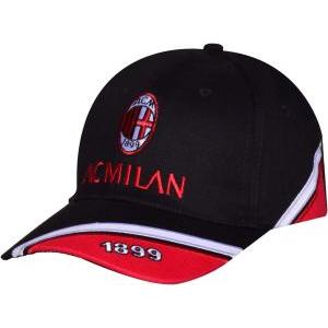 Berretto baseball adulto logo ac milan nero/rosso