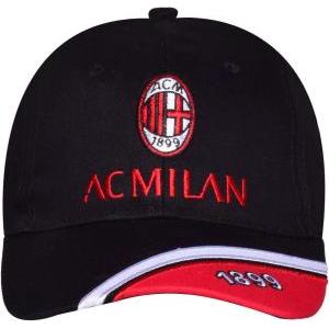 Berretto baseball adulto logo ac milan nero/rosso