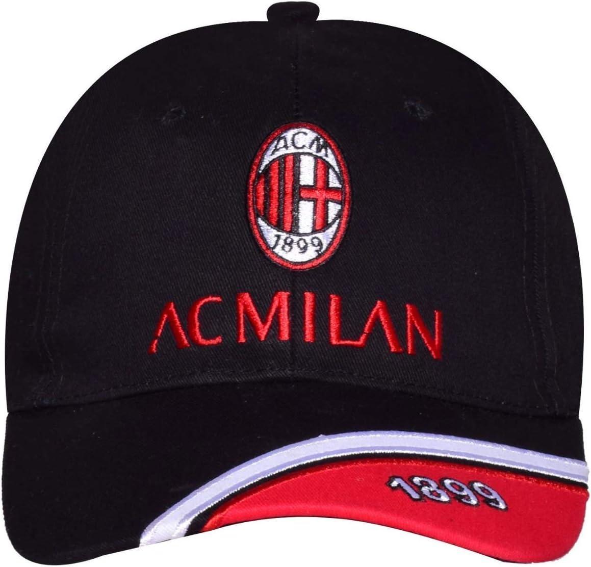 Berretto baseball adulto logo AC Milan nero/rosso