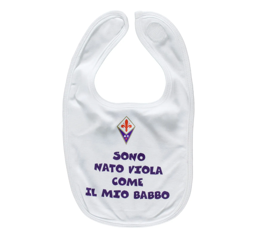 Bavaglino neonato compatibile con Fiorentina