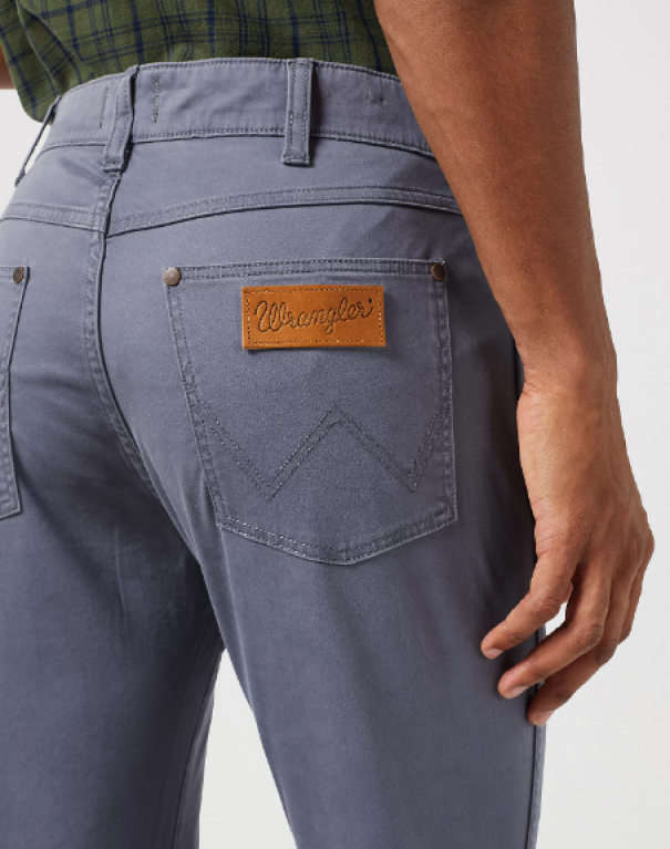 wrangler wrangler jeans cotone larston slim turbolence grigio