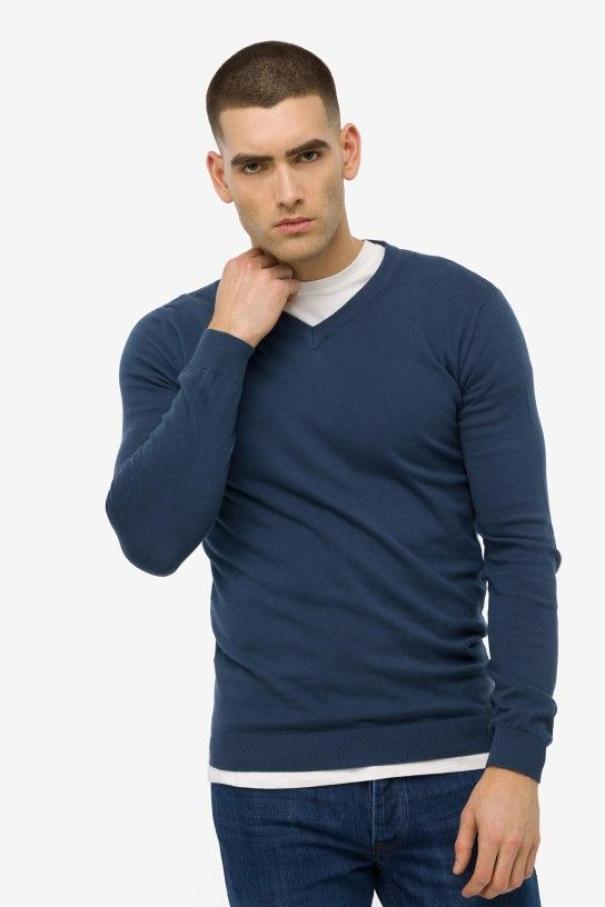 tiffosi pullover tricot uomo cotone 1 filo  aviazione