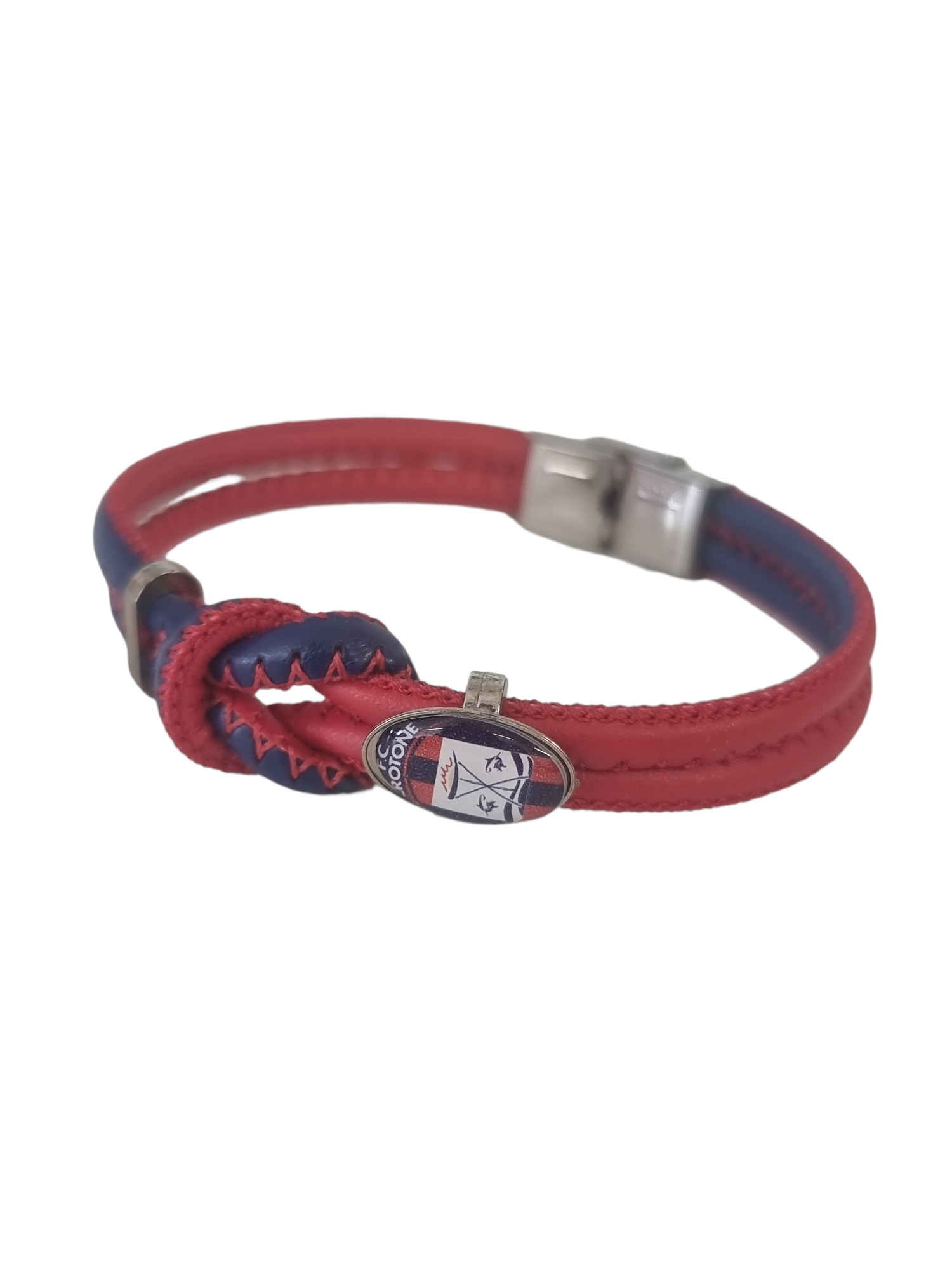 Bracciale adulto in cuoio compatibile con Crotone