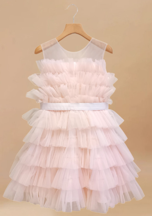 klaiadi abito damigella 75/100 tulle plissè rosa