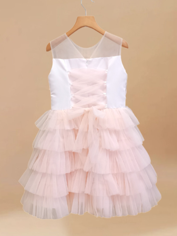 klaiadi abito damigella 75/100 tulle plissè rosa