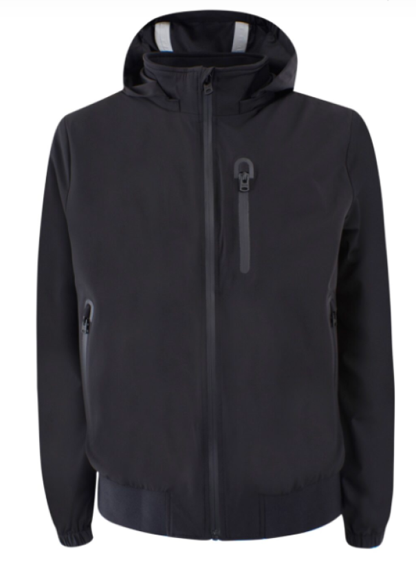 Giubbino Yes Zee full zip blu con cappuccio