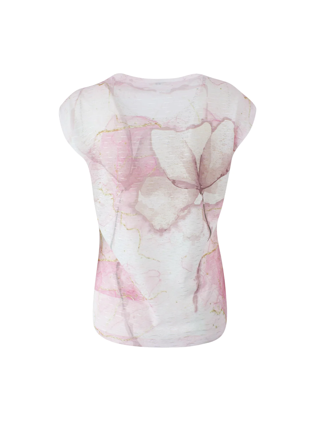 T-shirt Yes Zee donna stampa fiori rosa