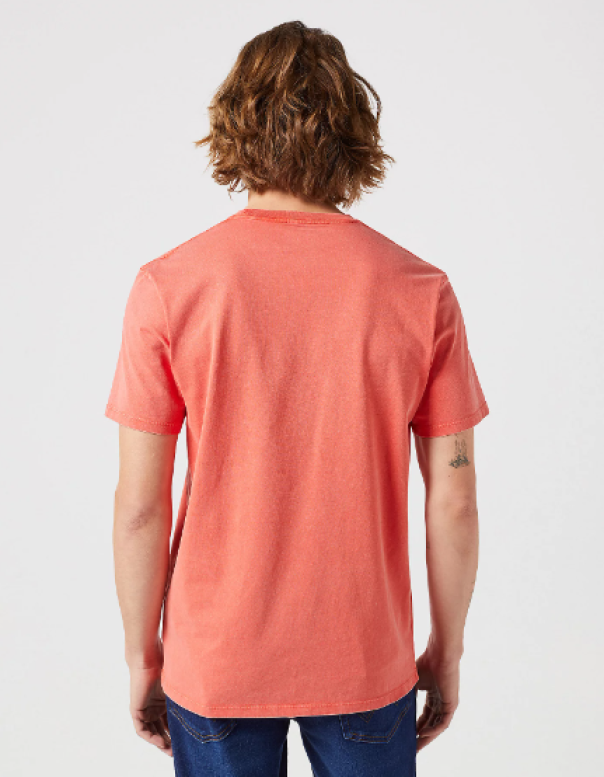 T-shirt da uomo in cotone Wrangler arancio