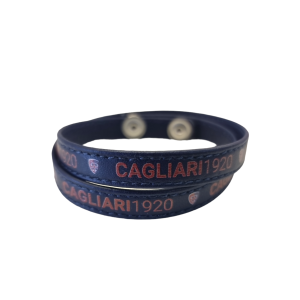 Bracciale da uomo in similpelle compatibile con cagliari