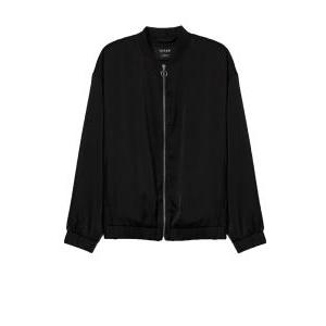 Giubbetto donna bomber raso estivo pula nero