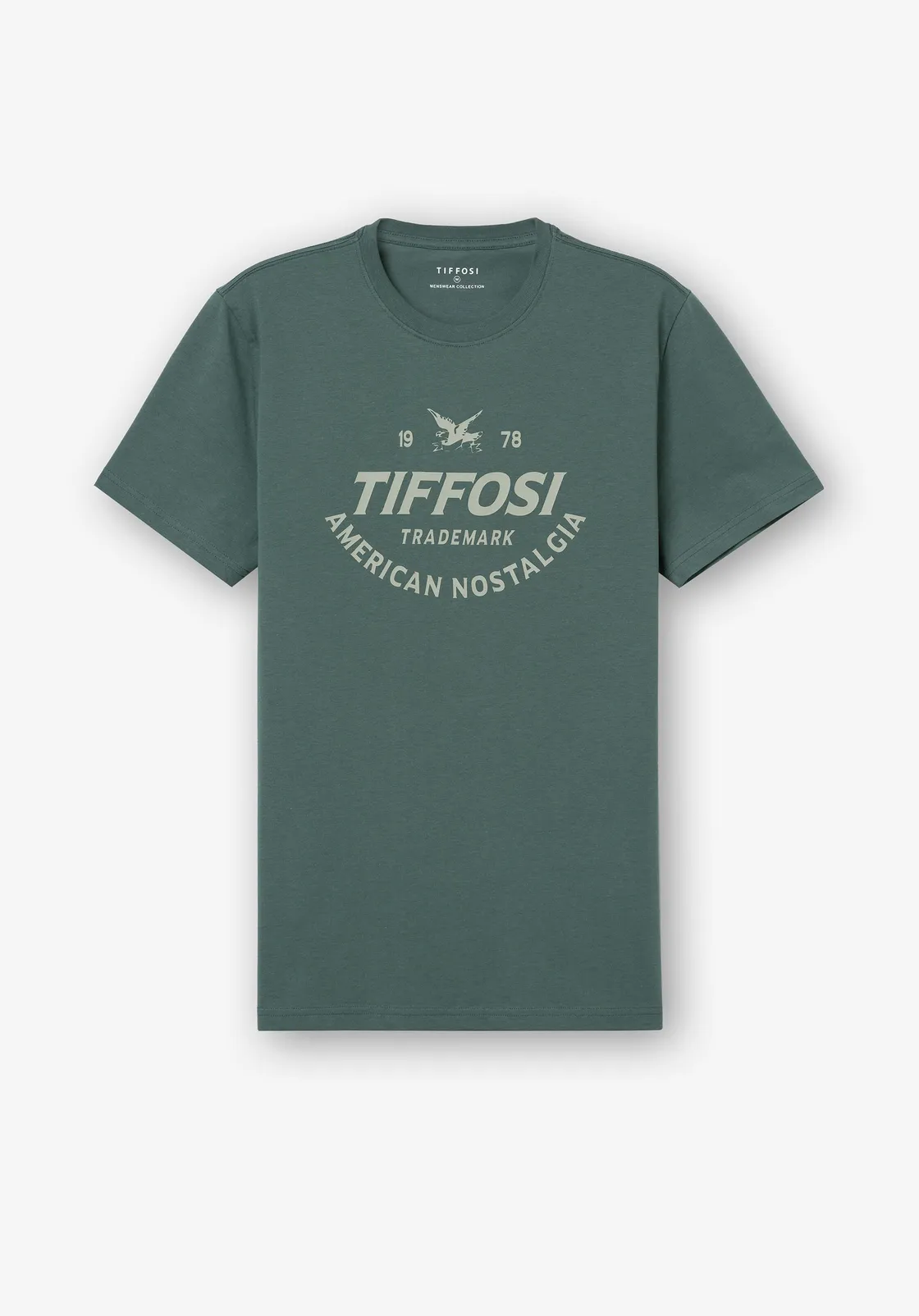 T-shirt uomo Tiffosi verde stampata TOLEDO