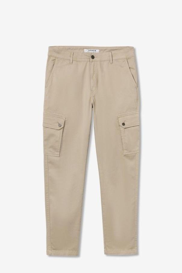 tiffosi pantaloni cargo comfort beige beige