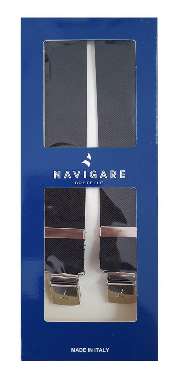 Bretelle uomo Navigare larga tinta unita blu 110-120-130