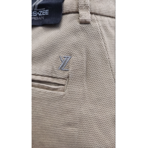 Chinos pince uomo operato in tinta regular beige