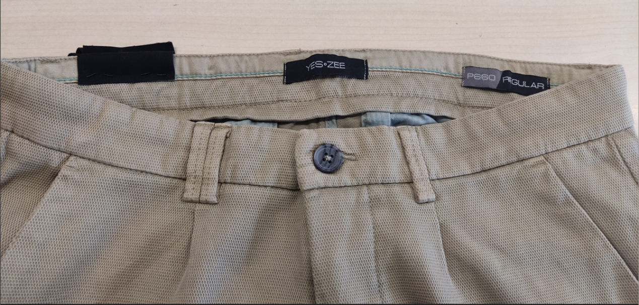 yes zee yes zee chinos pince uomo operato in tinta regular beige