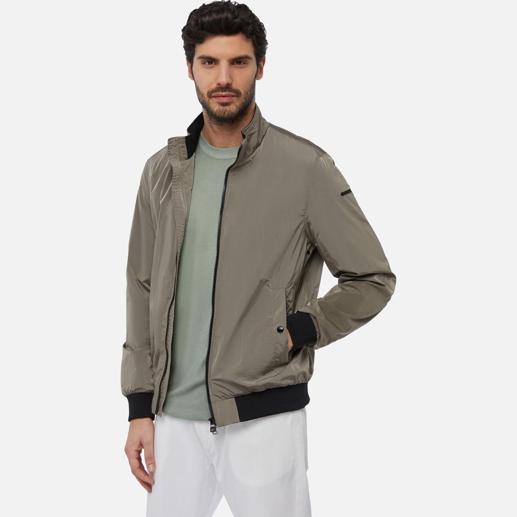 Geox bomber Deiven uomo tessuto cangiante Grigio Matt