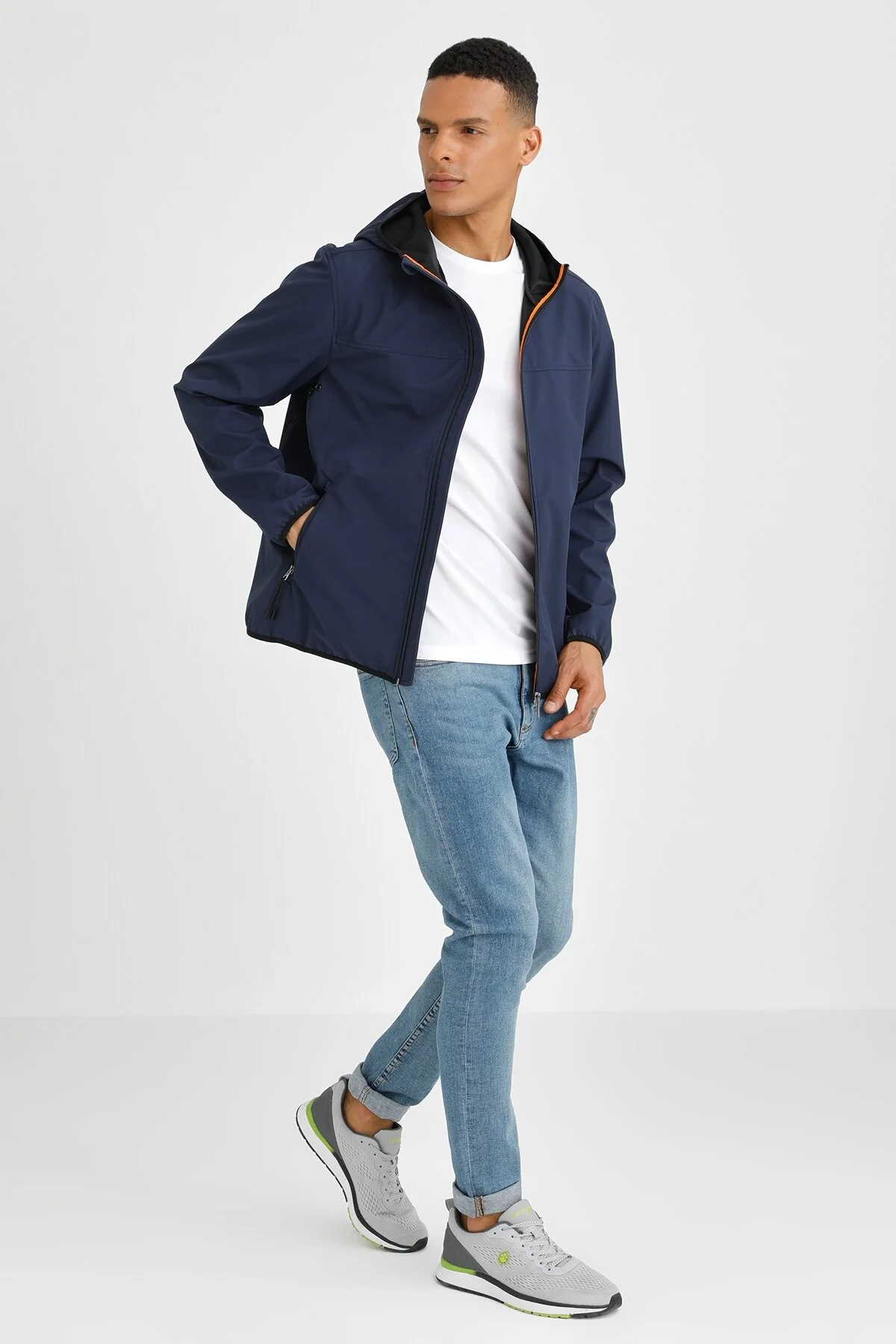 Lumberjack giubbetto Cover softshell cappuccio fisso Blu