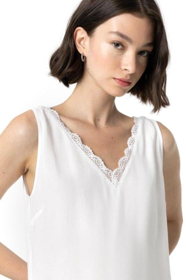 Top bianco da donna con merletto Tiffosi