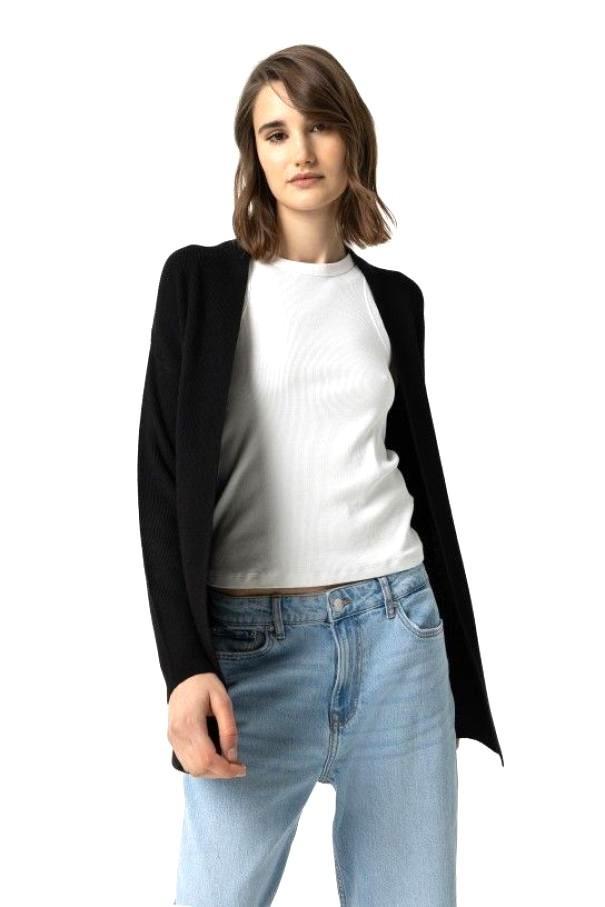 Cardigan basic nero da donna Tiffosi