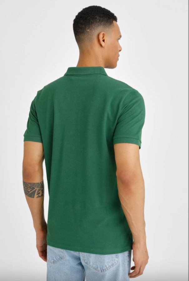 Polo da uomo in cotone Lumberjack verde