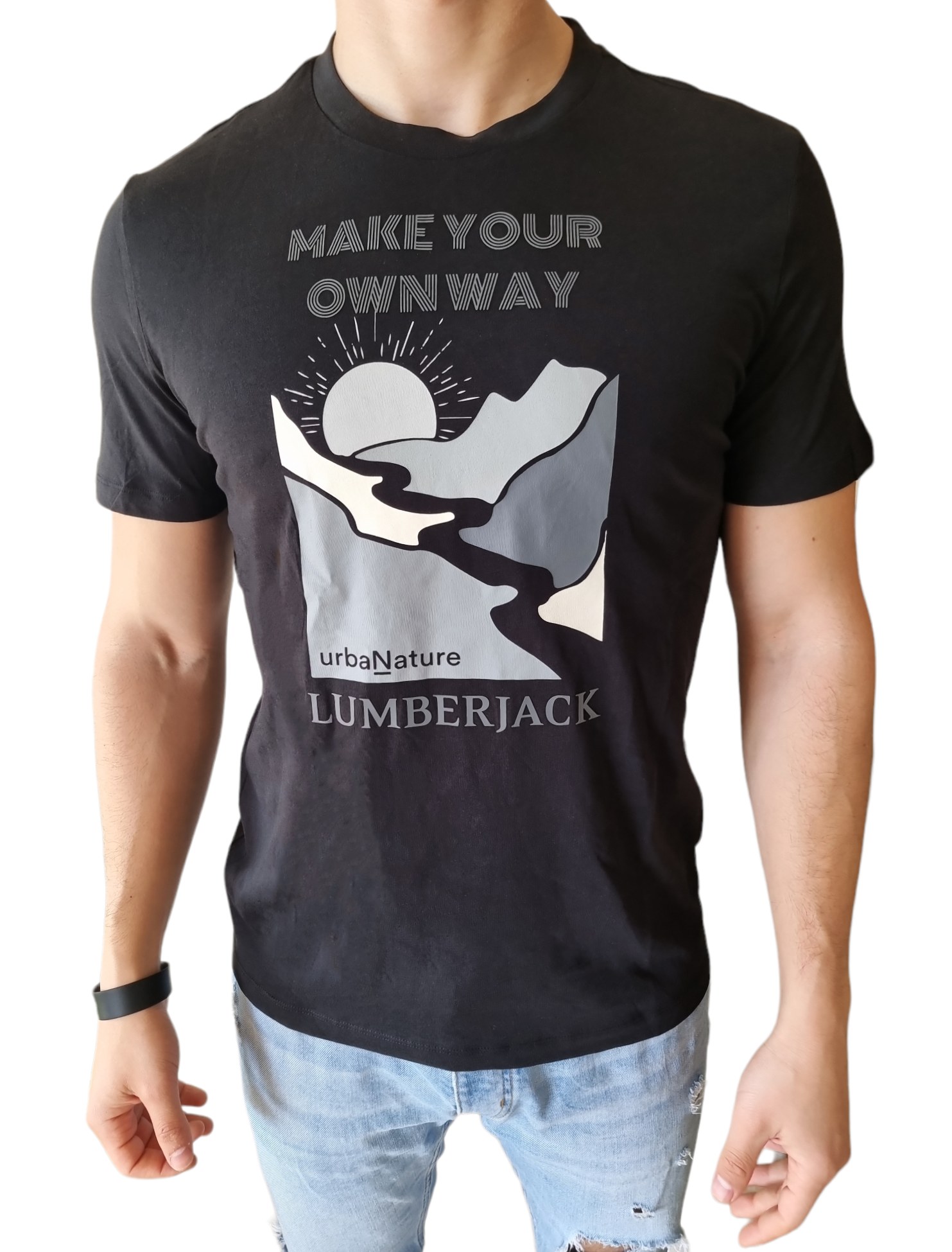 T-shirt in cotone Lumberjack da uomo 