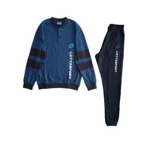 Pigiama lungo bambino ragazzo lotto serafino cotone colore jeans