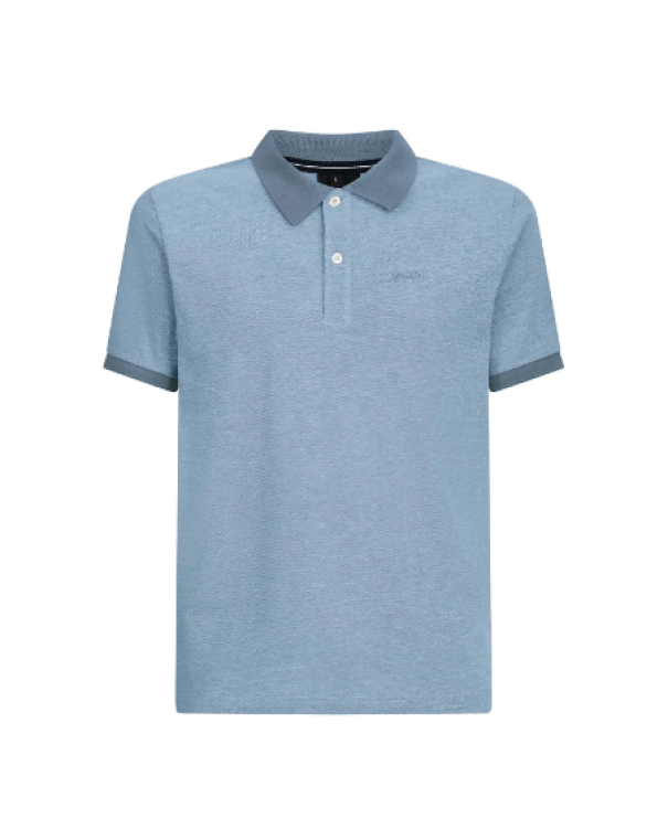 Polo da uomo in cotone Geox celeste