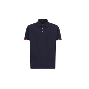 Polo da uomo in cotone  blu scuro