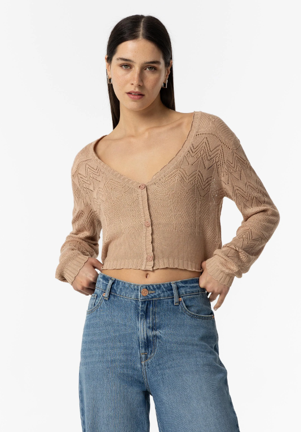 Cardigan da donna traforato Tiffosi 