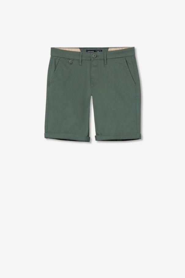 tiffosi tiffosi bermuda chinos u con risvolto slim   verde