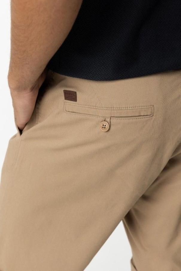 tiffosi tiffosi bermuda chinos u con risvolto slim   beige