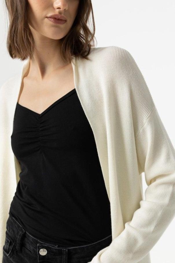 Cardigan da donna in viscosa bianco Tiffosi