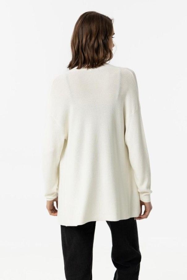 Cardigan da donna in viscosa bianco Tiffosi