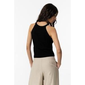 Top a costine donna nero