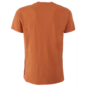 T-shirt  uomo basic taglio vivo arancio